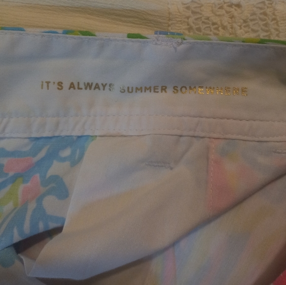 Lilly Pulitzer Callahan Size 0 NWOT Lovers Coral Vacation resort short - Picture 13 of 13